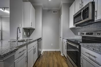 Fully Furnished Kitchen With Stainless Steel Appliances at Riachi at One21, Plano, TX, Texas, 75025